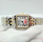 Copy Cartier Panthere Two Tone Diamond Bezel Watch 22mm Ladies